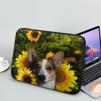 Сумка для ноутбука с животным принтом подсолнуха для HP Dell Asus Apple, универсальная дорожная сумка для 10.12.13.15.17-дюймового мультяшного компьютерного чехла