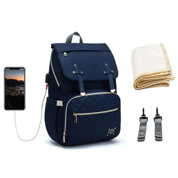 Сумка для подгузников LEQUEEN, сумка для подгузников по уходу за ребенком, Большая сумка для коляски, органайзер, сумка для мамы, Многофункциональный USB-рюкзак, рюкзак для путешествий на открытом воздухе