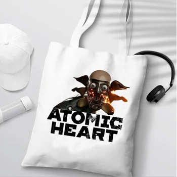 сумка для покупок atomic heart сумка для покупок хлопчатобумажная сумка bolsa tote многоразовые сумки bolsas из ткани sacolas