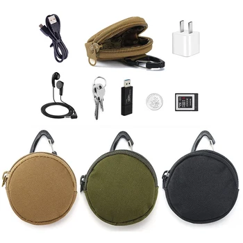 Тактический EDC-чехол, мужские кошельки для монет, держатель для ключей, армейский брелок, Карман на молнии, USB-кабель, сумка для гарнитуры, Органайзер