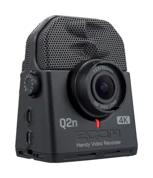 Удобный видеомагнитофон Zoom Q2n-4K, видео сверхвысокой четкости 4K 30P, стереомикрофоны компактного размера, широкоугольный объектив