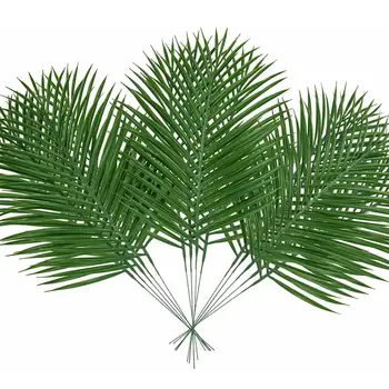 Украсьте многоцелевые искусственные пальмовые стебли Большими искусственными зелеными растениями Свадебное украшение