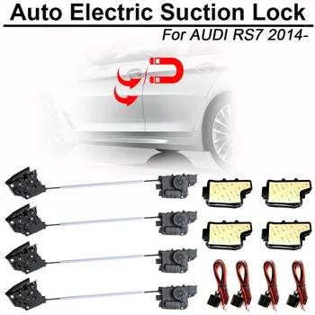 Умный автоматический электрический дверной замок CARBAR для Audi RS7 2014-Автоматическое мягкое закрытие двери, Бесшумная автомобильная дверь автомобиля