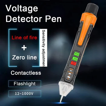 Умный бесконтактный детектор напряжения, тестер напряжения, ручка, измеритель электрического датчика тока 12-1000 В, Тестовый карандаш, индикатор напряжения