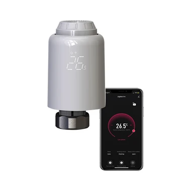 Умный термостатический клапан радиатора Qiumi Zigbee, поддерживающий дистанционное управление с помощью приложения smart life, голосовое управление с помощью Alexa Googlehome