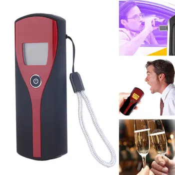Универсальный профессиональный Цифровой ЖК-дисплей С сигнализацией о выдыхании алкоголя, Тестер дыхания, Пластиковый алкотестер быстрого реагирования и возобновления работы