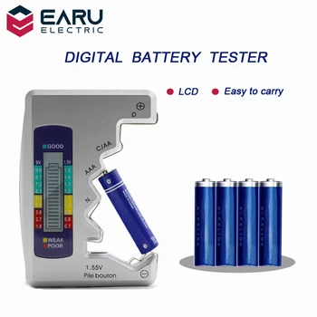 Универсальный Цифровой ЖК-Тестер Батареи Кнопка Проверки Емкости Ячейки Детектор C/D/N/AA/AAA/9V Монитор Тестирования Источника Питания Батареи
