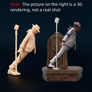 Фигурка MJ Classic Action Moonwalk, миниатюрная модель, сцена злодея на песочном столе, размер 1: 64, нужно раскрасить самостоятельно, Номер 067