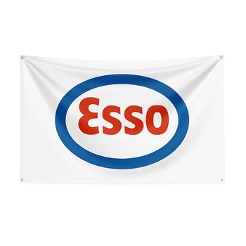 Флаг Esso размером 3x5 дюймов из полиэстера с принтом Oll для декора 1