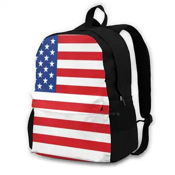 Флаг США Подросток Студент Колледжа Рюкзак Ноутбук Дорожные Сумки Америка Американский Флаг США Флаг США Флаг США Звезды Американского Флага