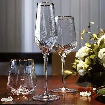 Хрустальный бокал для красного вина с бриллиантами, высококачественные хрустальные бокалы в стиле Ins, винтажные бокалы для вина, бокалы для шампанского
