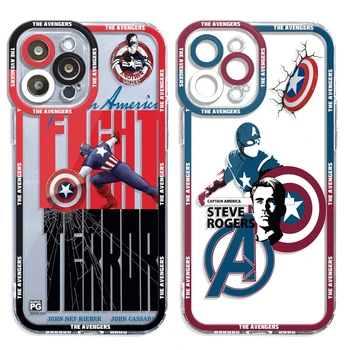 Человек-капитан Америка Marvel для Samsung S22 5G S21 Plus Ultra S20 FE Note 10 Lite S10 S20FE Soft Note10 Мягкий прозрачный чехол для телефона