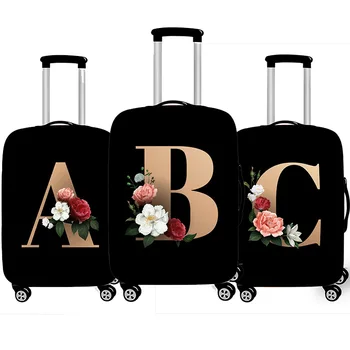 Чехол для багажа с буквенными цветами, эластичные защитные чехлы для багажа, аксессуары для путешествий, подходящий чехол для тележки 18-32 дюймов
