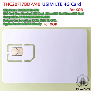 Чип THC20F17BD-V40 С Возможностью Записи, Программируемая 4G Пустая SIM-карта Nano Micro USIM-Карта С Размером Micro Nano FF 3FF 4FF 3 В 1 Для XOR