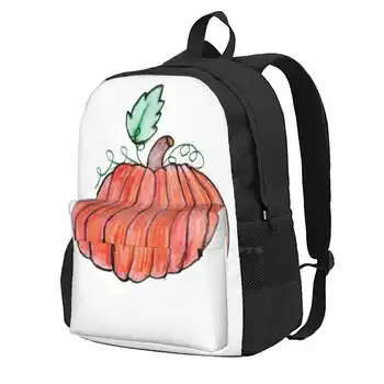 Школьная сумка в виде тыквы, рюкзак для ноутбука большой емкости, 15 дюймов, сладкая тыква на Хэллоуин, без фона