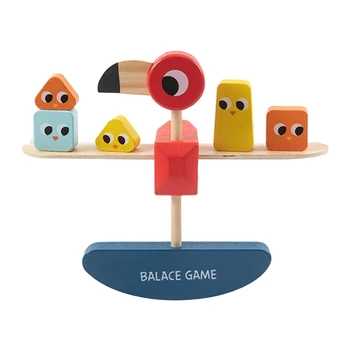 Игровой набор с красочными деревянными блоками для детей 3 лет, развивающий набор головоломок