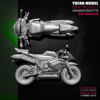 Модель Yufan 1/35 модельный комплект из смолы солдат модель мотоцикла Yfww-1873